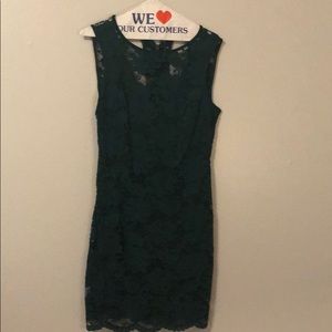 BEBE Green mini dress
